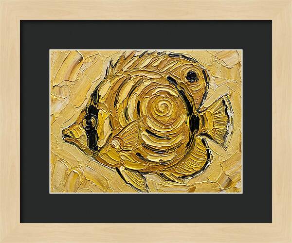 Butterflyfish In Golden Swirls