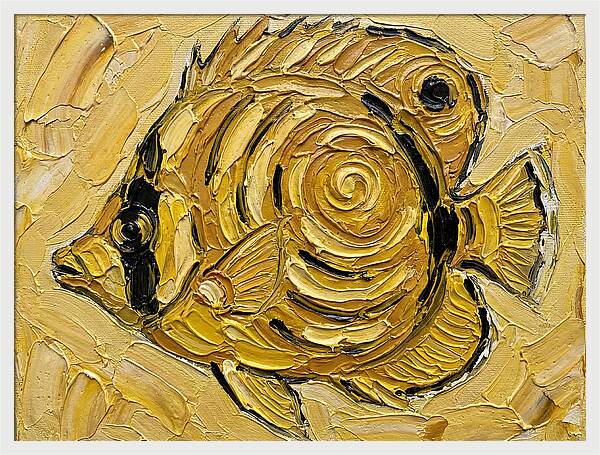 Butterflyfish In Golden Swirls
