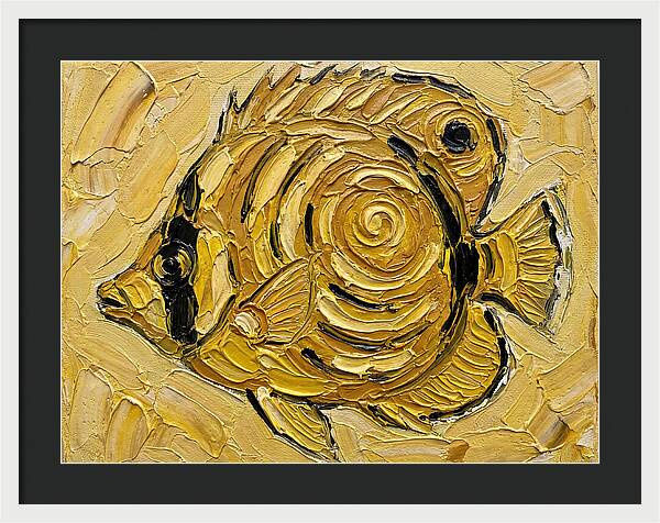 Butterflyfish In Golden Swirls