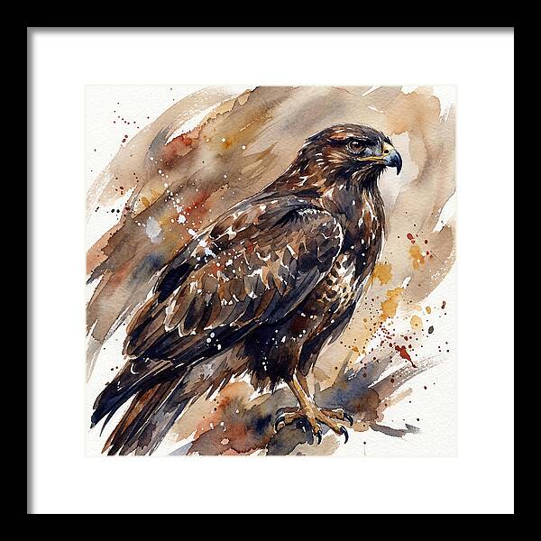 Buzzard In Watercolor Splendor