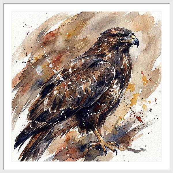 Buzzard In Watercolor Splendor