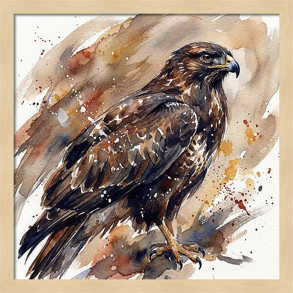 Buzzard In Watercolor Splendor