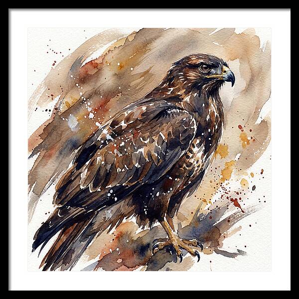 Buzzard In Watercolor Splendor