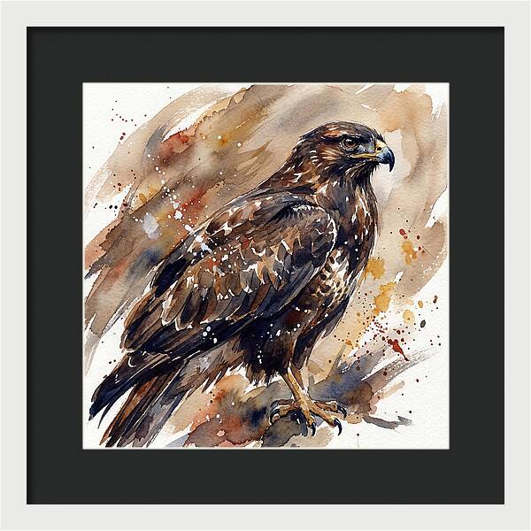 Buzzard In Watercolor Splendor