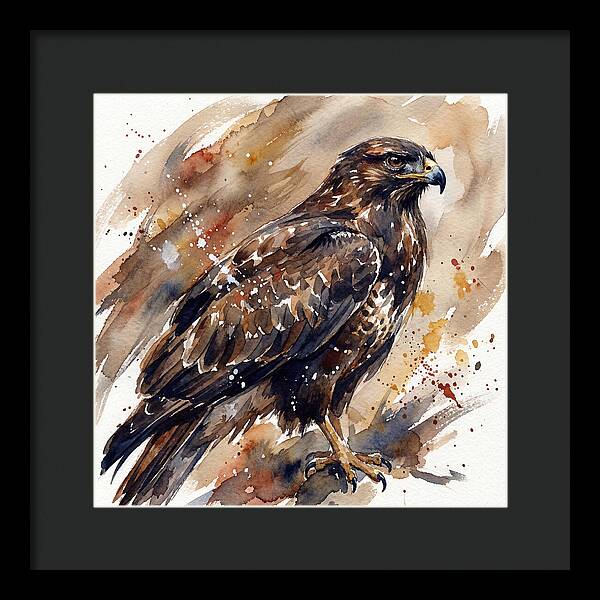 Buzzard In Watercolor Splendor