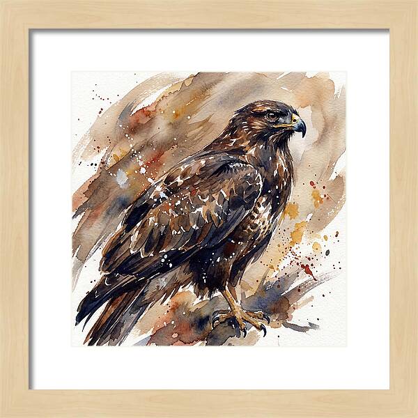 Buzzard In Watercolor Splendor