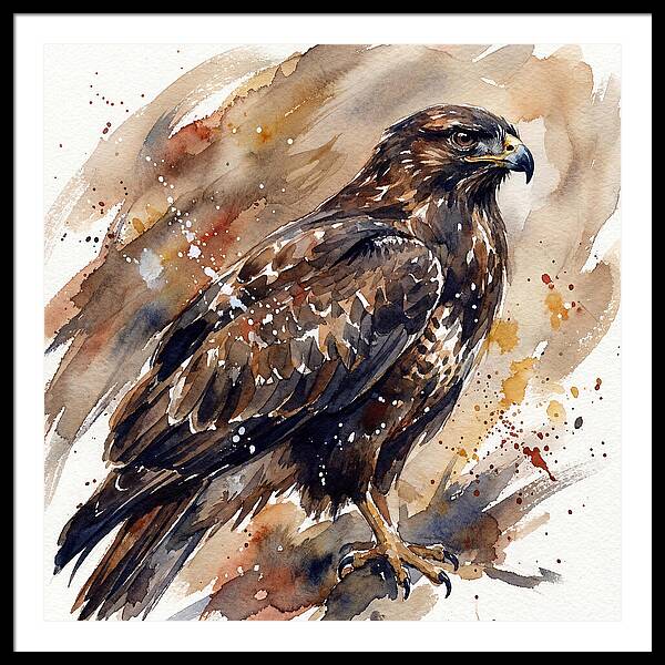 Buzzard In Watercolor Splendor