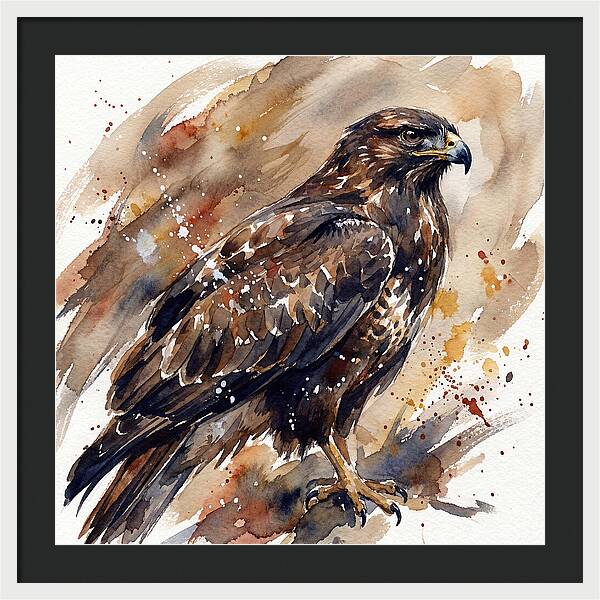 Buzzard In Watercolor Splendor