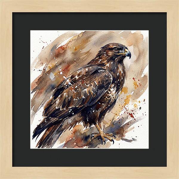 Buzzard In Watercolor Splendor