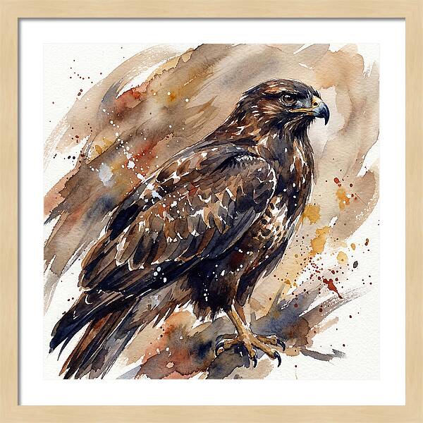 Buzzard In Watercolor Splendor