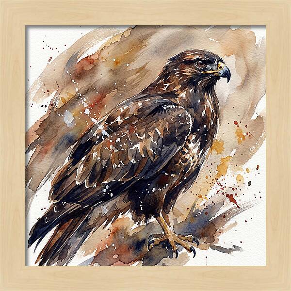 Buzzard In Watercolor Splendor