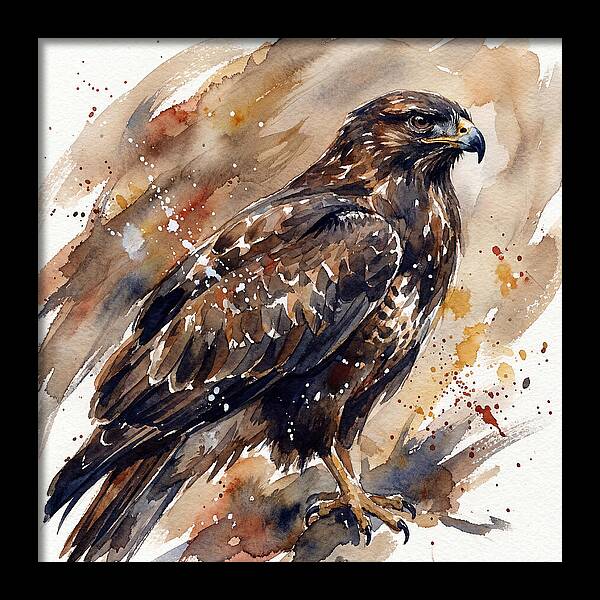 Buzzard In Watercolor Splendor