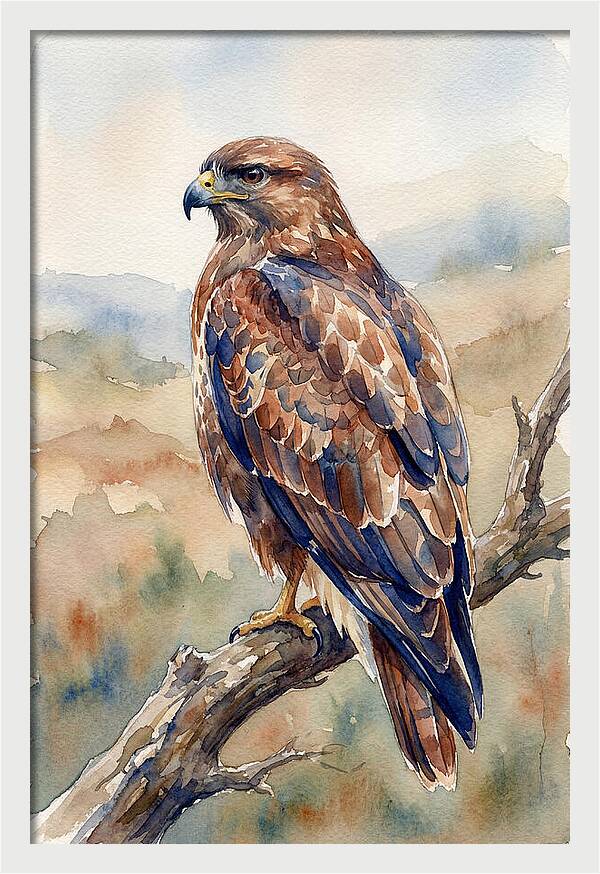 Buzzard Perched In Nature