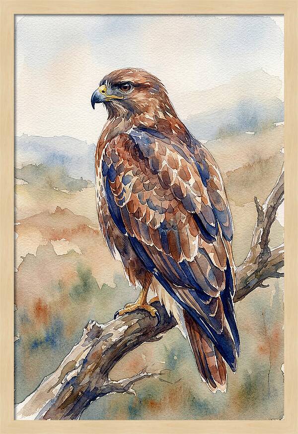 Buzzard Perched In Nature