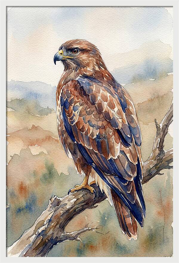 Buzzard Perched In Nature