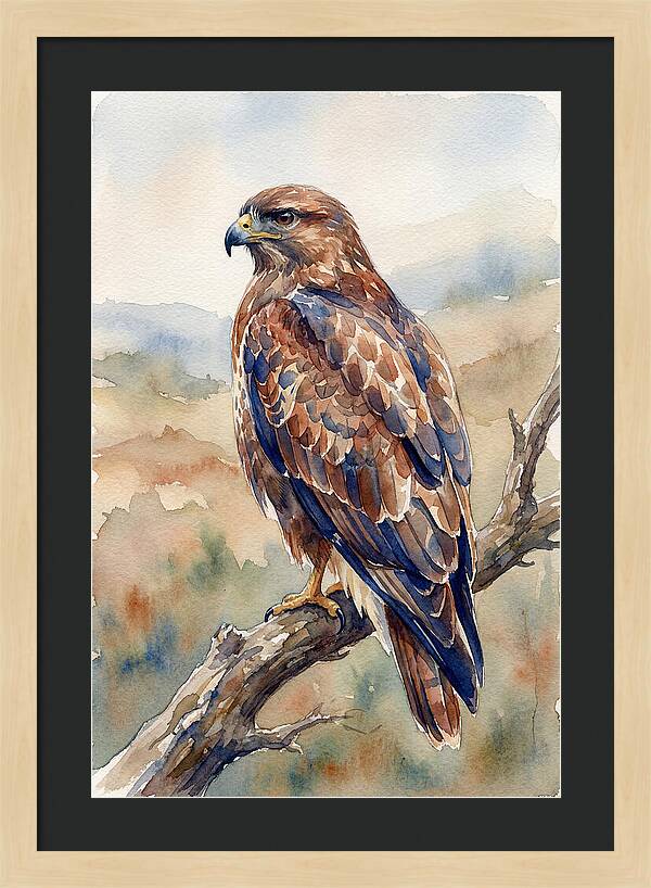 Buzzard Perched In Nature