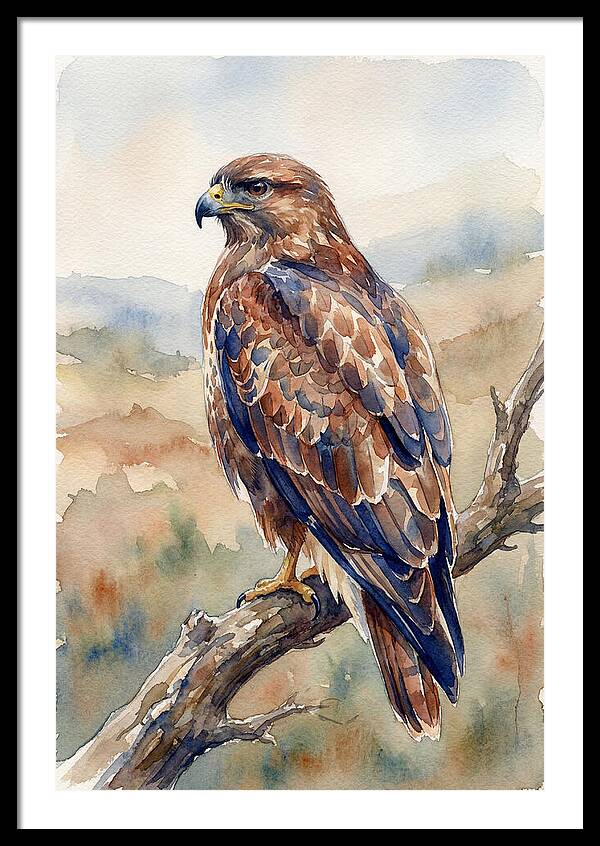 Buzzard Perched In Nature