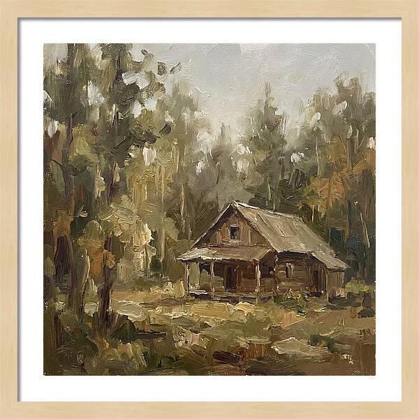 Cabin Surrounded By Trees