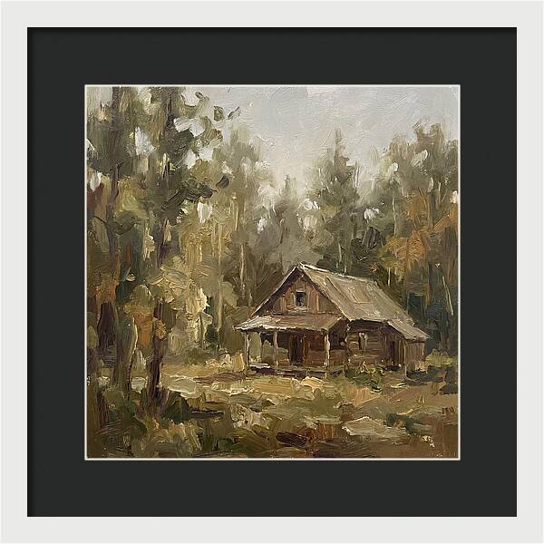 Cabin Surrounded By Trees