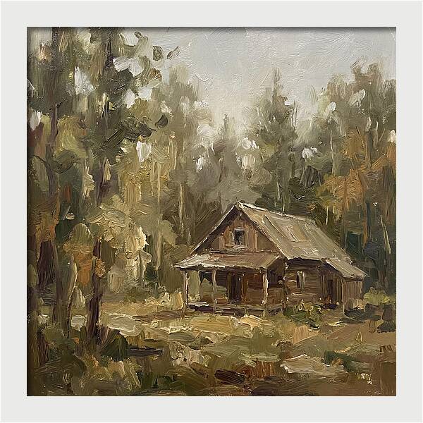 Cabin Surrounded By Trees