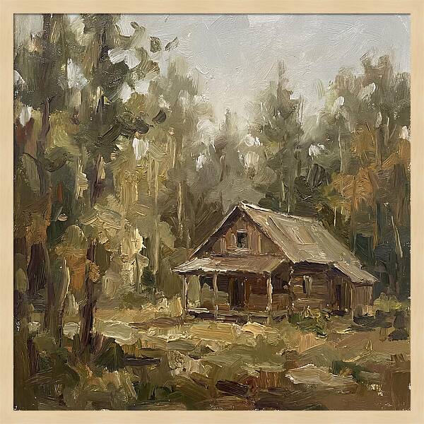 Cabin Surrounded By Trees