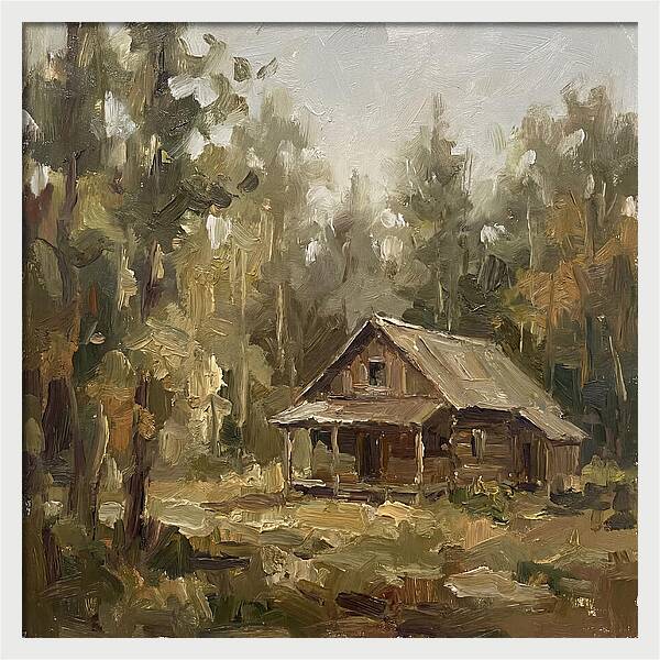 Cabin Surrounded By Trees