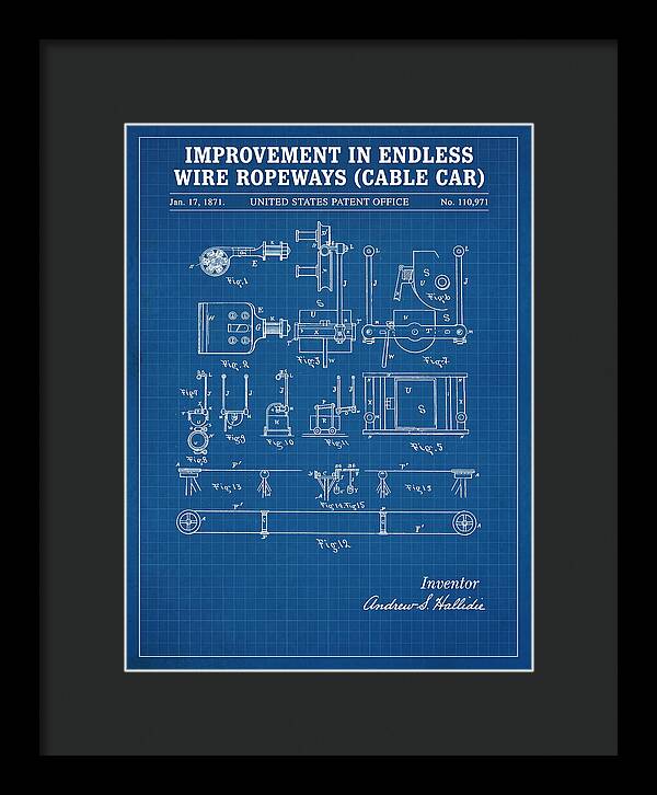 Cable Car Endless Wire Ropeway Blueprint Patent Us110971