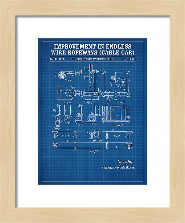 Cable Car Endless Wire Ropeway Blueprint Patent Us110971