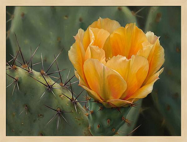 Cactus Flower Blooming Brightly