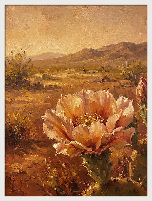 Cactus Flower In The Mediterranean Sun