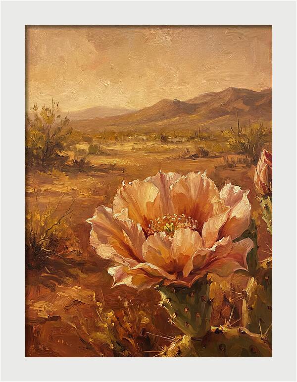 Cactus Flower In The Mediterranean Sun
