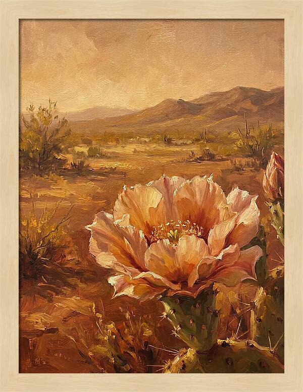 Cactus Flower In The Mediterranean Sun