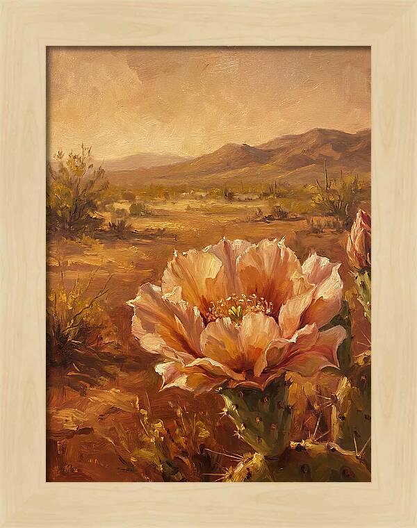 Cactus Flower In The Mediterranean Sun