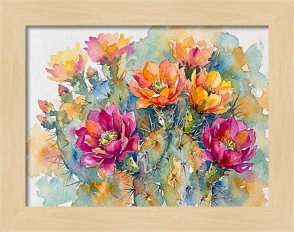 Cactus Flowers In Bloom