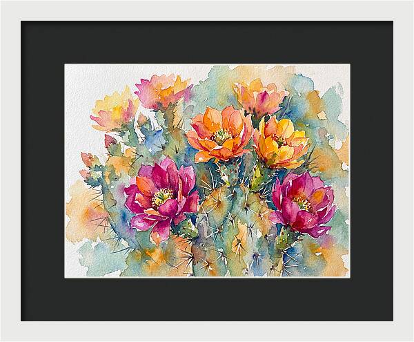 Cactus Flowers In Bloom