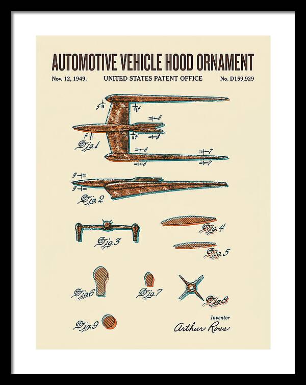 Cadillac Hood Ornament Retro Patent Usd159929s