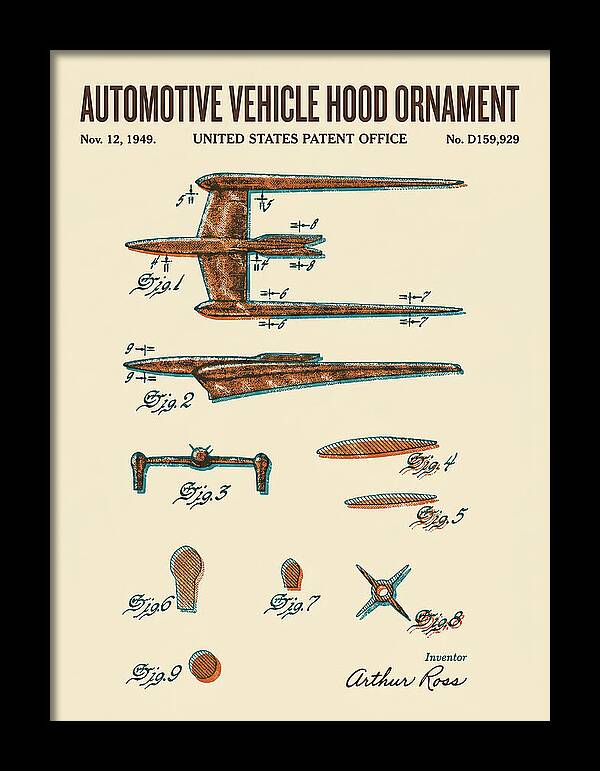 Cadillac Hood Ornament Retro Patent Usd159929s