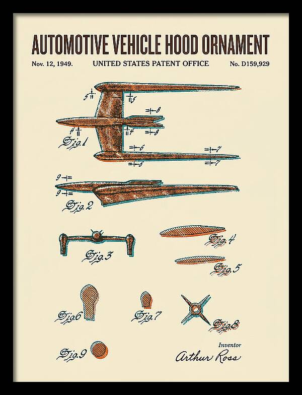 Cadillac Hood Ornament Retro Patent Usd159929s