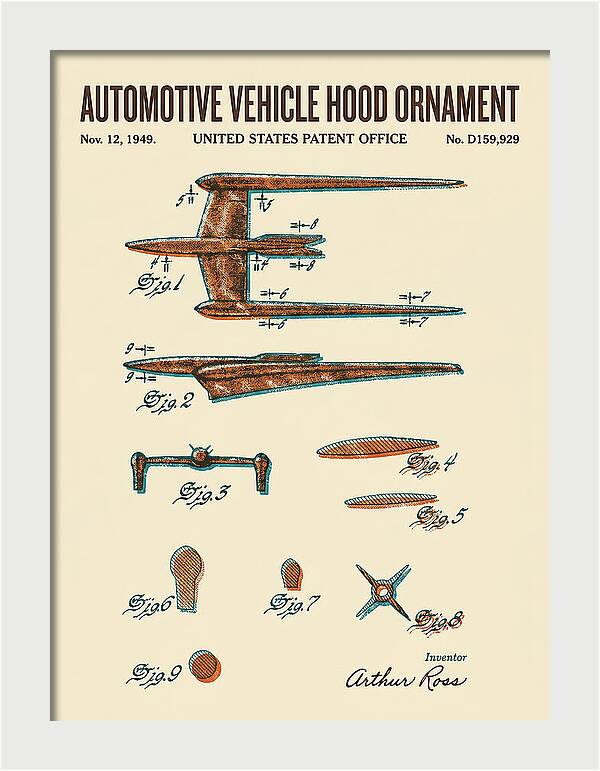 Cadillac Hood Ornament Retro Patent Usd159929s