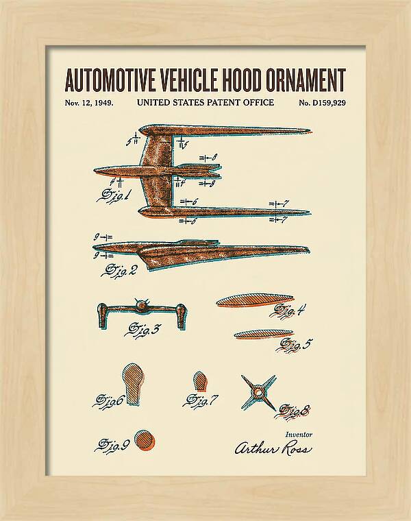 Cadillac Hood Ornament Retro Patent Usd159929s
