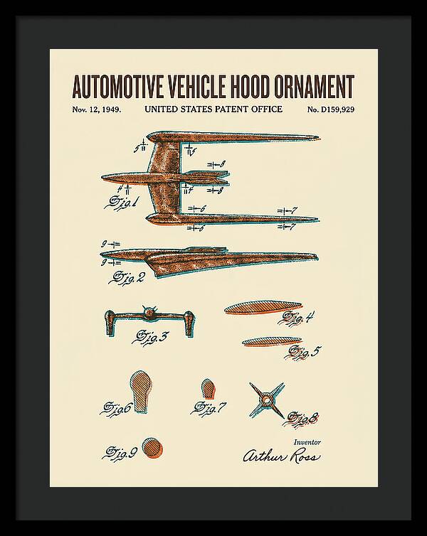Cadillac Hood Ornament Retro Patent Usd159929s