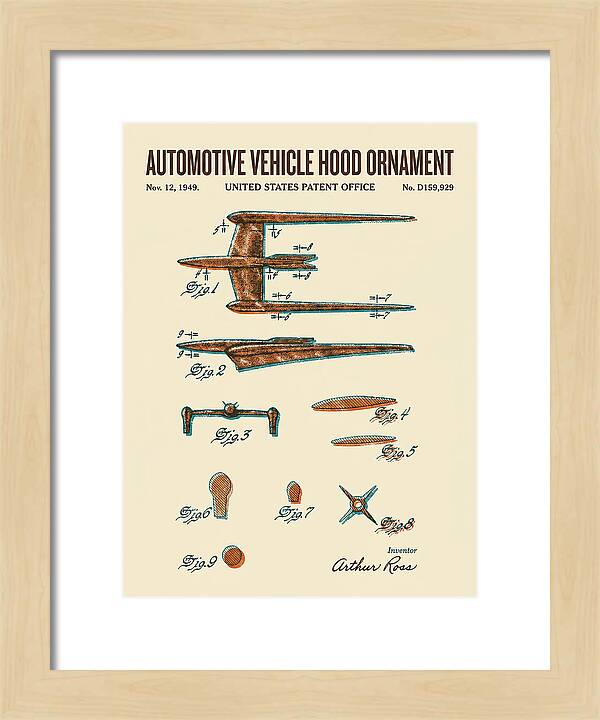 Cadillac Hood Ornament Retro Patent Usd159929s