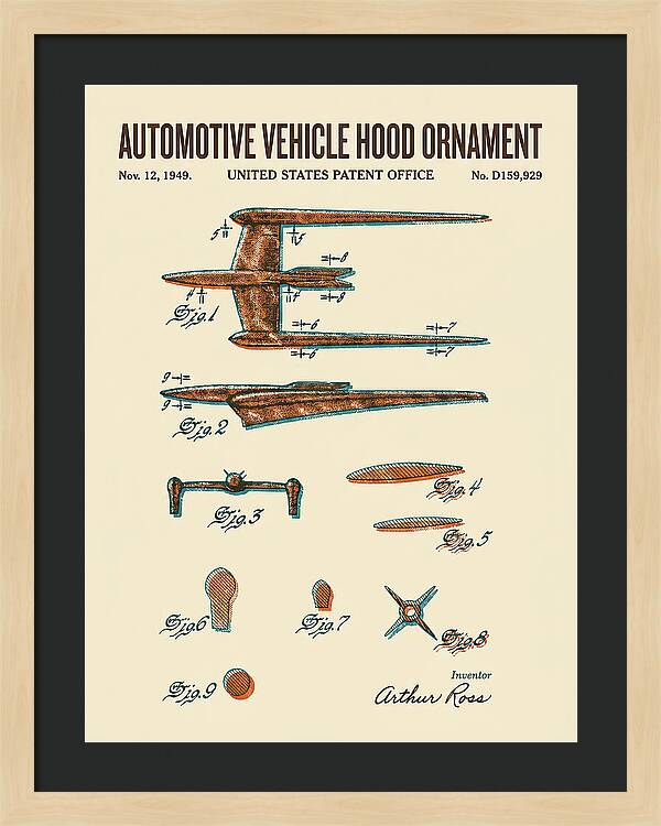 Cadillac Hood Ornament Retro Patent Usd159929s