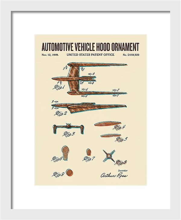 Cadillac Hood Ornament Retro Patent Usd159929s