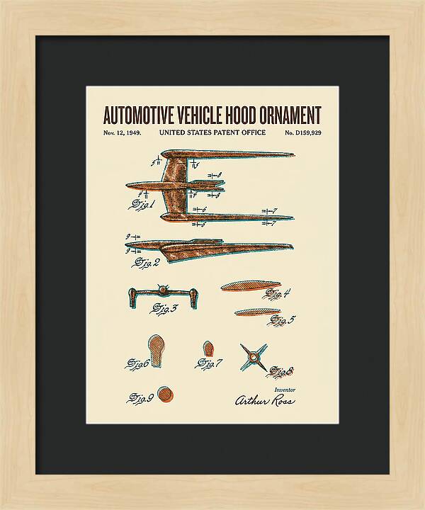 Cadillac Hood Ornament Retro Patent Usd159929s