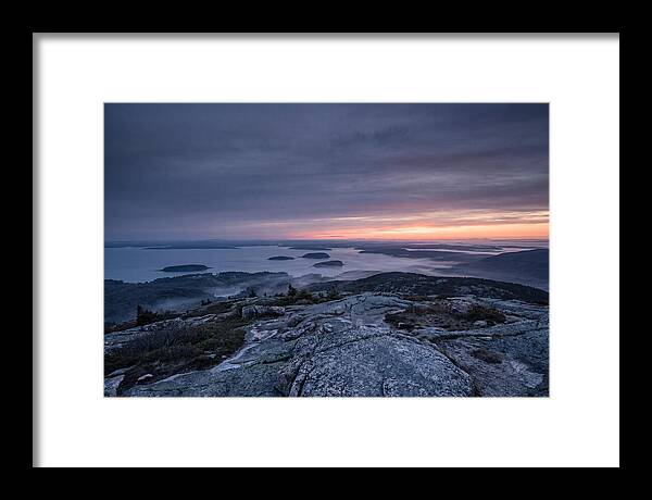 Cadillac Mountain Sunrise Over Landscape