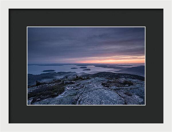 Cadillac Mountain Sunrise Over Landscape