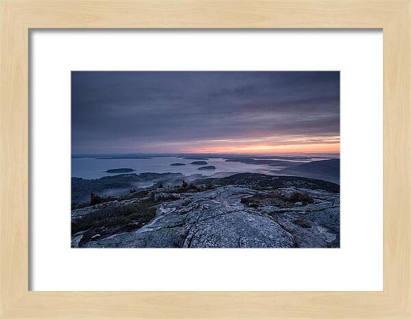 Cadillac Mountain Sunrise Over Landscape