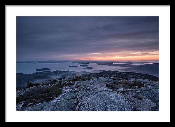 Cadillac Mountain Sunrise Over Landscape