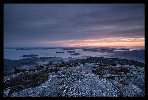 Cadillac Mountain Sunrise Over Landscape